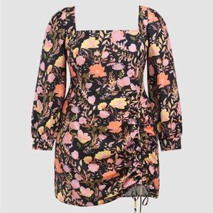 Cider Floral Pink Short Mini Dress